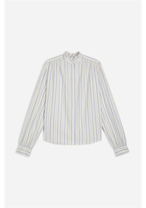 Vanessa Bruno Hilda Blouse in Dobby Cotton Ecru and Blue Women's Vanessa Bruno |  | 6HVA23-V09918088